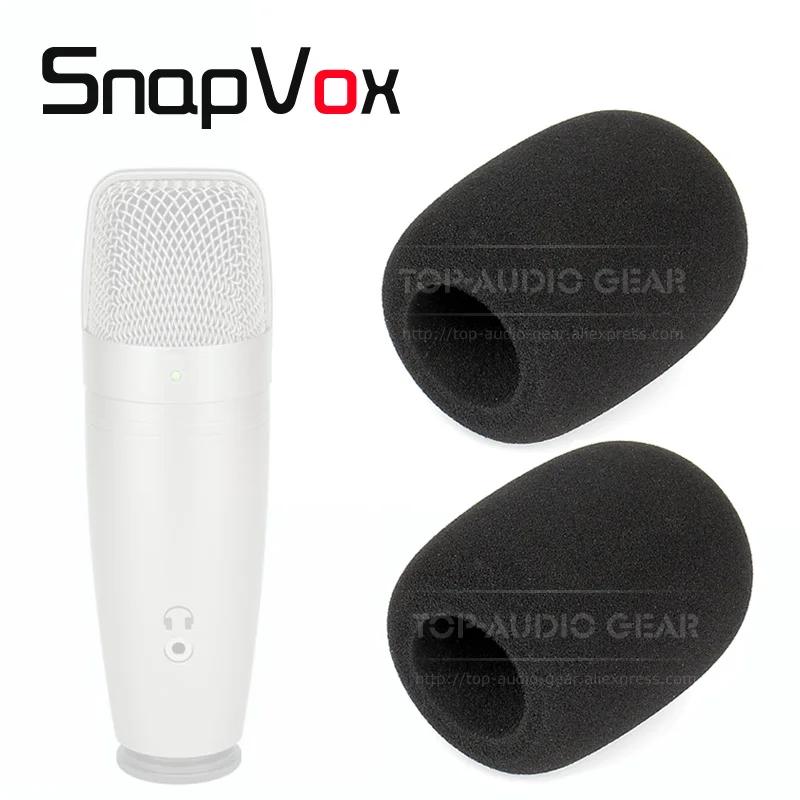 

2PCS/LOT Microphone Windshield Pop Filter Sponge Mic Foam Cover For SAMSON C01U Pro C03U C 01 03 U 01U 03U Windproof Windscreen