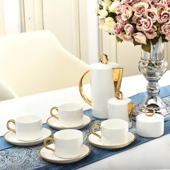 

Low Bone China Coffee Cup Dish Suit Concise Phnom Penh Ceramics Teapot English-style Afternoon Tea