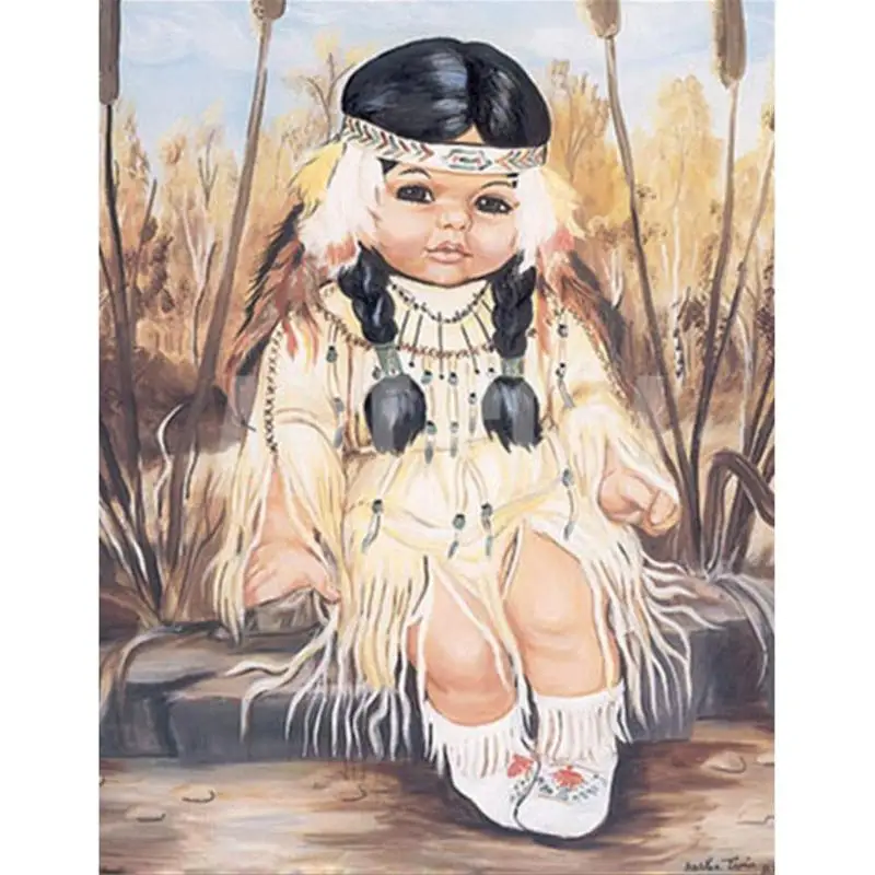 

5D DIY Full Drill Diamond Painting Village Girl Cross Stitch Embroidery Rhinestones Mosaic Kits Home Wall Decor