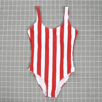 2019 New Sexy Womens One Piece Push Up Padded Monokini Beach Striped Backless Swimwear Swimsuit Bikini Bathing Suits Beachwear