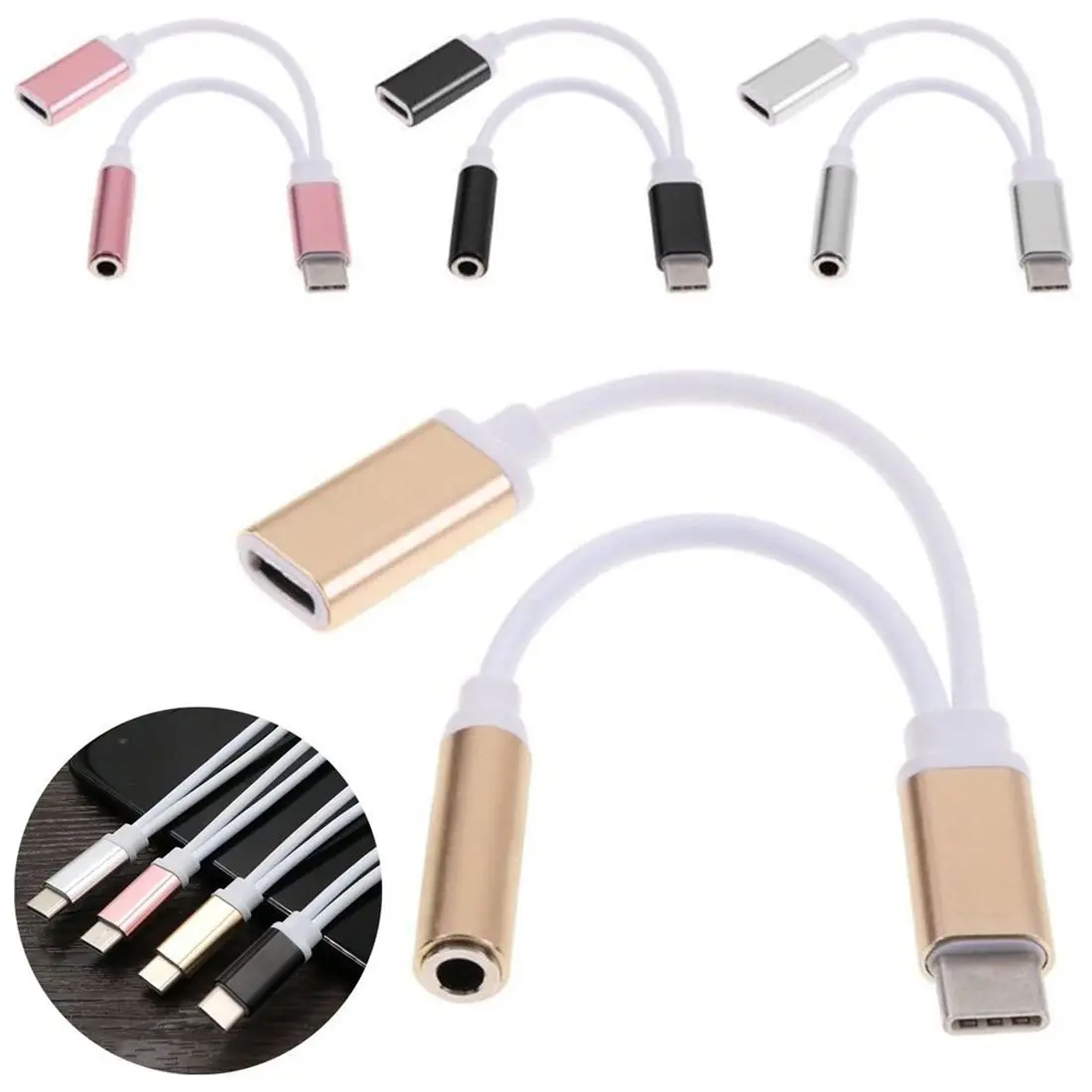 USB TYPE C 3 5 аудио кабель для гарнитуры адаптер зарядки телефона|Аксессуары