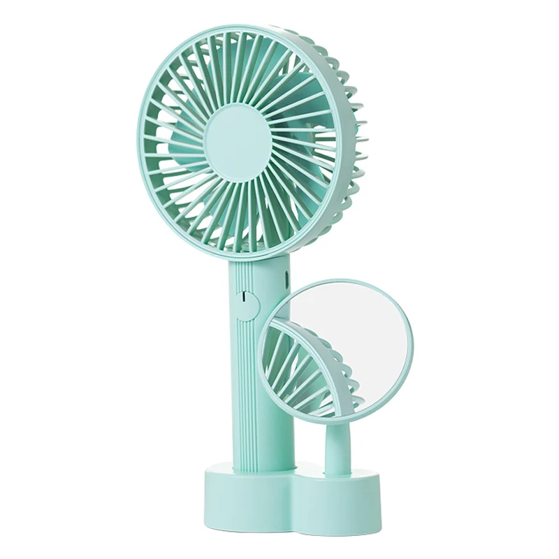 

Mini Portable Handheld Fan With Makeup Mirror, 2000Mah Rechargeable Battery Operated Electric Personal Fan For Office, Home, T
