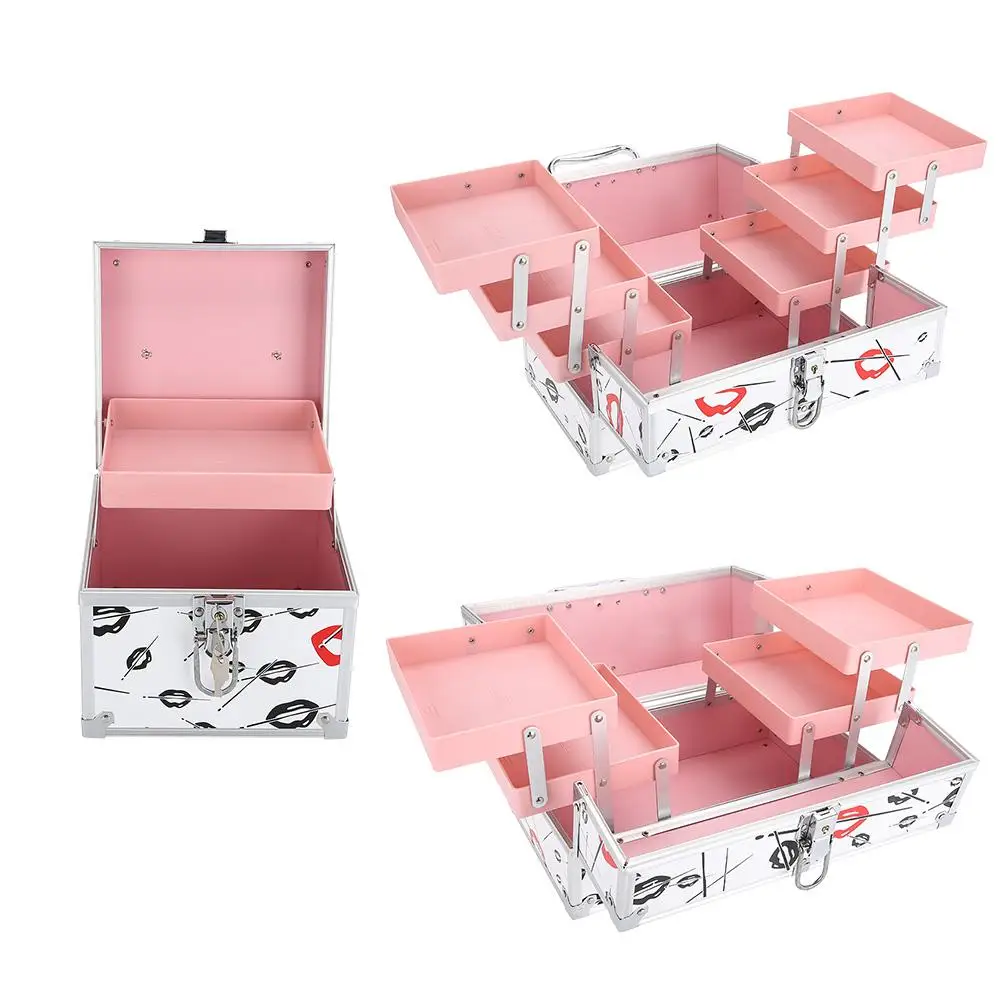  Makeup Tool Kits Professional Cosmetic Storage Box Portable Storage Jewelry Case Makeup Organizer B