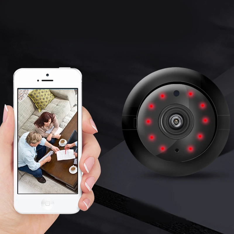 720P Мини Ip Wi Fi камера беспроводная Hd 180 ° Скрытая домашняя безопасности ночного