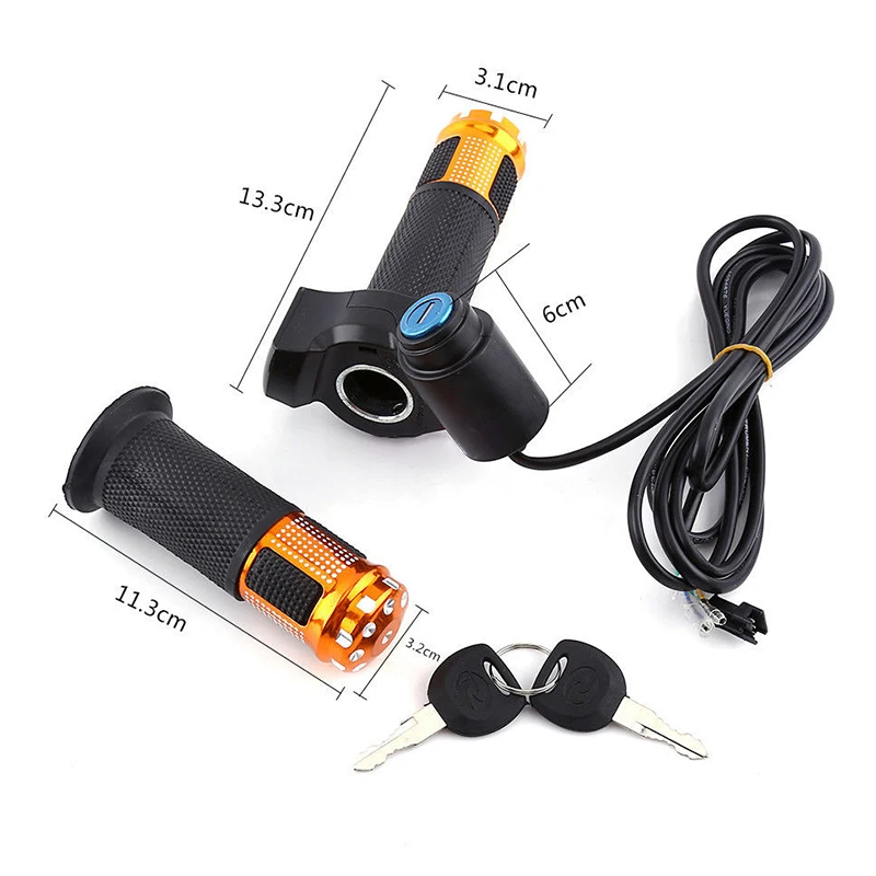 

High Grade LED Digital Meter Electric Bike Scooter Throttle Grip Handlebar