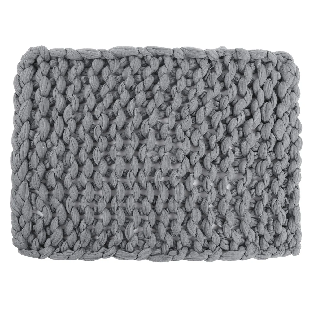 

Fleece Black Knitted Warm Blanket Wool Thick Line Throw Home Decor weighted blanket .