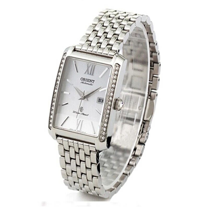 

Orient square Dial Mechanical Watch Women Stainless Steel Business Clock Women reloj hombre newwst erkek kol saati