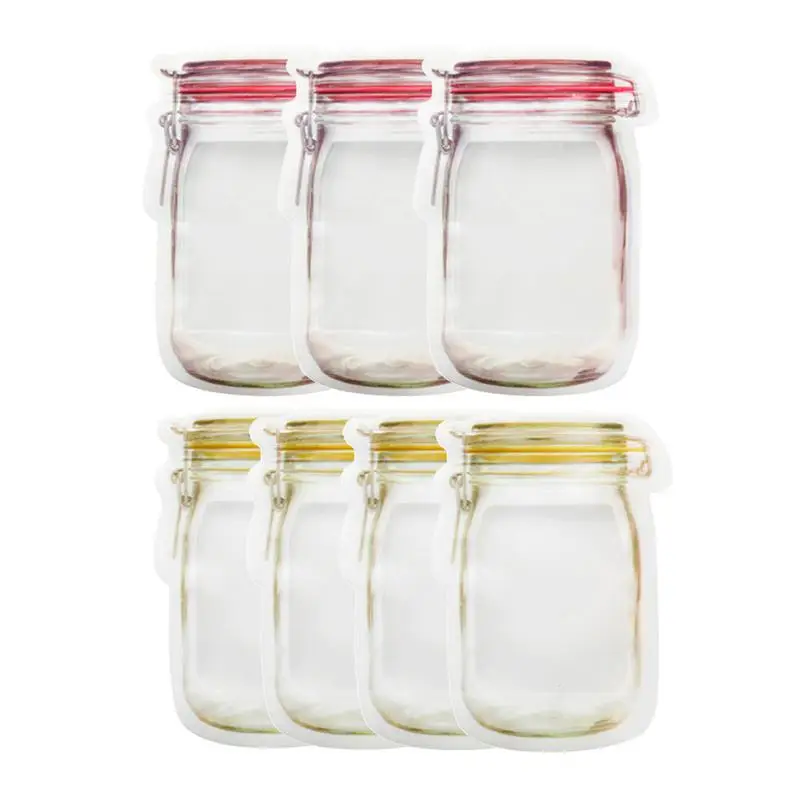 

Portable Storage Bag Reusable Silicone Sealed Transparent Bag Food Sandwich Snacks Organizer Moisture-Proof Fresh-keeping Case