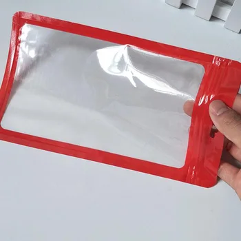 

3000pcs 12*21cm Universal model Red Frame Zip Lock Packaging Bags costume design Zipper Package bag For Coffee nuts Candy Tea
