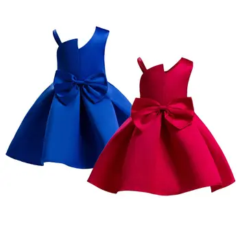 

Kids Girls Elegant Princess Dress Bowknot Formal Dress Children Toddler Costume for Wedding Christmas Birthday Party