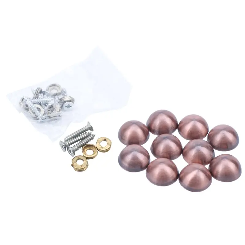 Wardrobe Door 19mm Diam Semicircle Glass Mirror Screw Nail Decor 8pcs | Обустройство дома