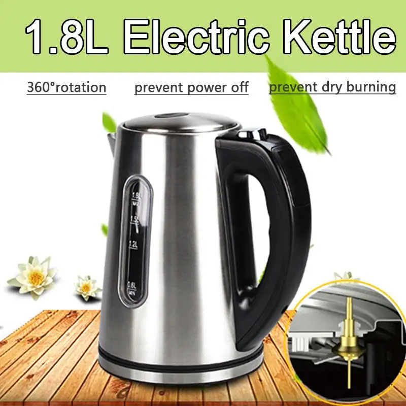 

2L Electric Kettle off Anti-dry Protection 1800W Instant Heating Electric Kettle Cut Off Automatically Stainless Steel Appliance