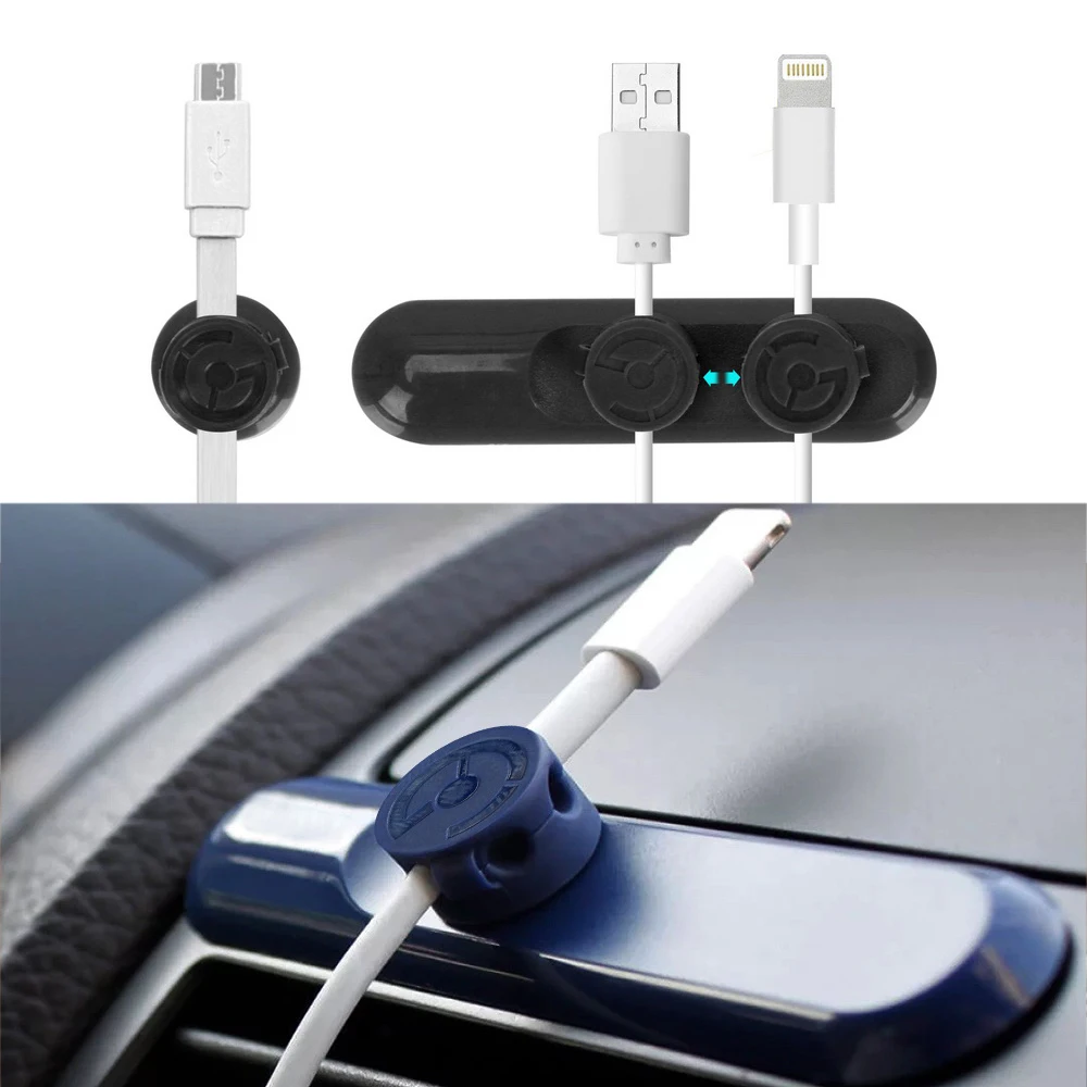 

Car Wire Storage Holder Clip For Mobile Phone USB Headphone Line Clasp Clamp Magnetic Cable Organizer Car-styling