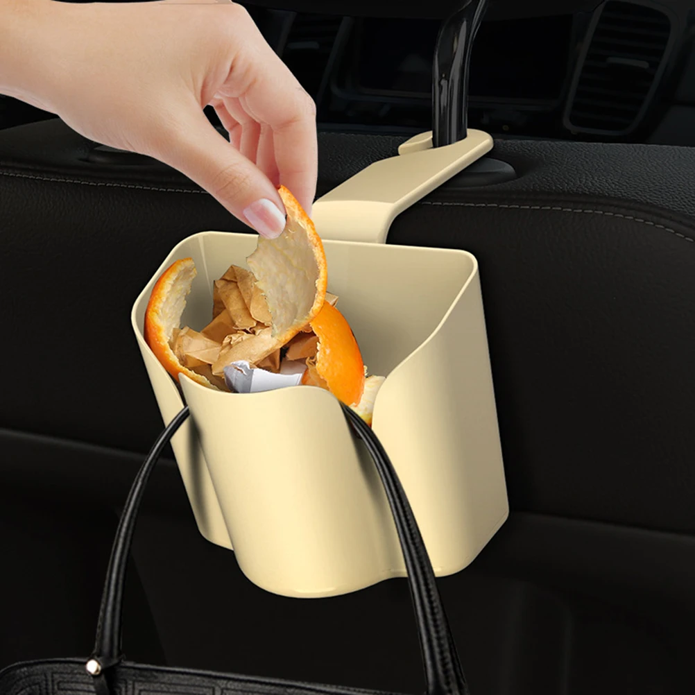 

Hanging Car Trash Bag Can Seat Hook Trash Can Multi-Function Car Storage Box Coin Accessories Drinks Phone Storage Box Storager