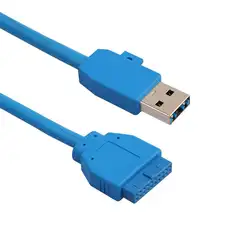 50 см материнской 20Pin женский USB3.0 Мужской кабель передачи данных соединительный кабель с винтами отверстие