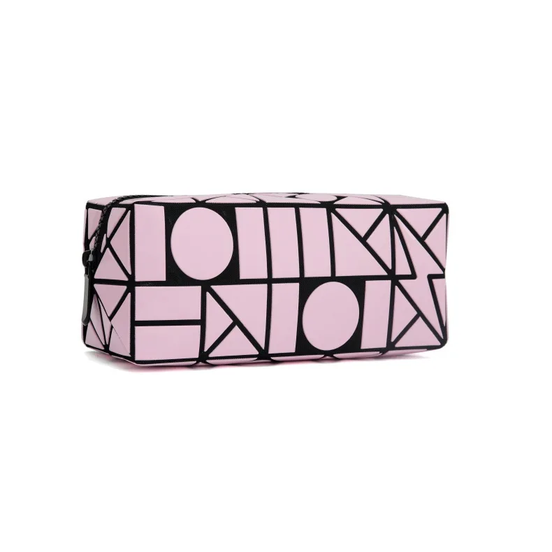 Lingge Cosmetic Bags Geometric Pattern Laser Square Cosmetic Bag