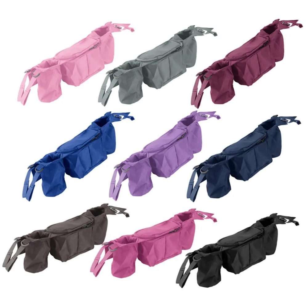 

New Baby Stroller Bag Organizer Carriage Hanging Storage Bags Pram Pushchair Cup Buggy Bottle Holder Drink Food Pouch Hands Free