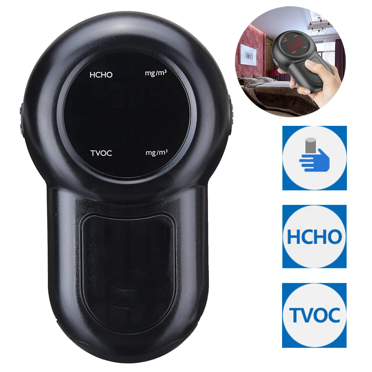 

Mini Digital Air Quality Tester Formaldehyde Detector HCHO Meter Formaldehyde Tester Sensor Air Analyzers Unit