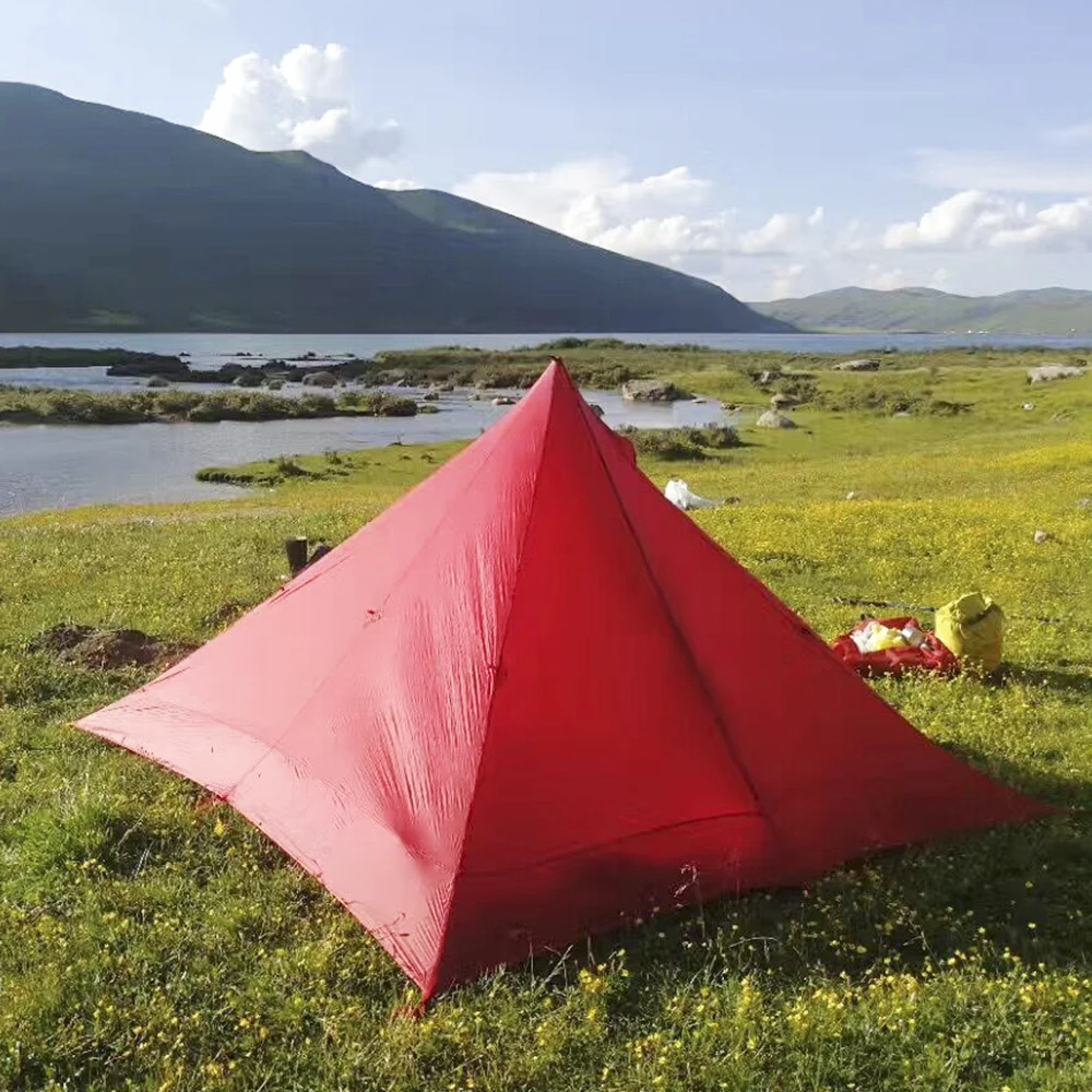 

Ultralight 2 Person Tent Portable Double-Side Silicone Coating Water-resistant Outdoor Camping Tent Tarp Sun Shelter Awning