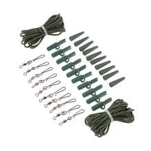 32 шт. Быстросменные Вертлюги для карпа, безопасные свинцовые утяжелители, зажимы для рыболовных снастей