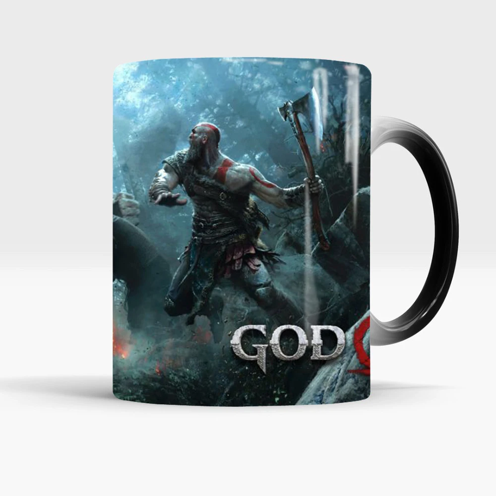 God of War 4 кофейная кружка, новинка, меняющая тепло цвет фарфоровые чашки
