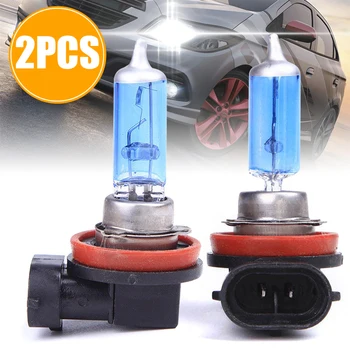 

2pcs H11 55W Car Halogen Bulb With Xenon Gas Headlight Fog Lamp Super Bright White 12V 4.6A