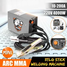 ZX7-200 220V 10-200A 4000W портативный мини ММА Электрический палку сварочный аппарат инверторный Сварочный электродуговой аппарат для обработки металлов сварочные инструменты