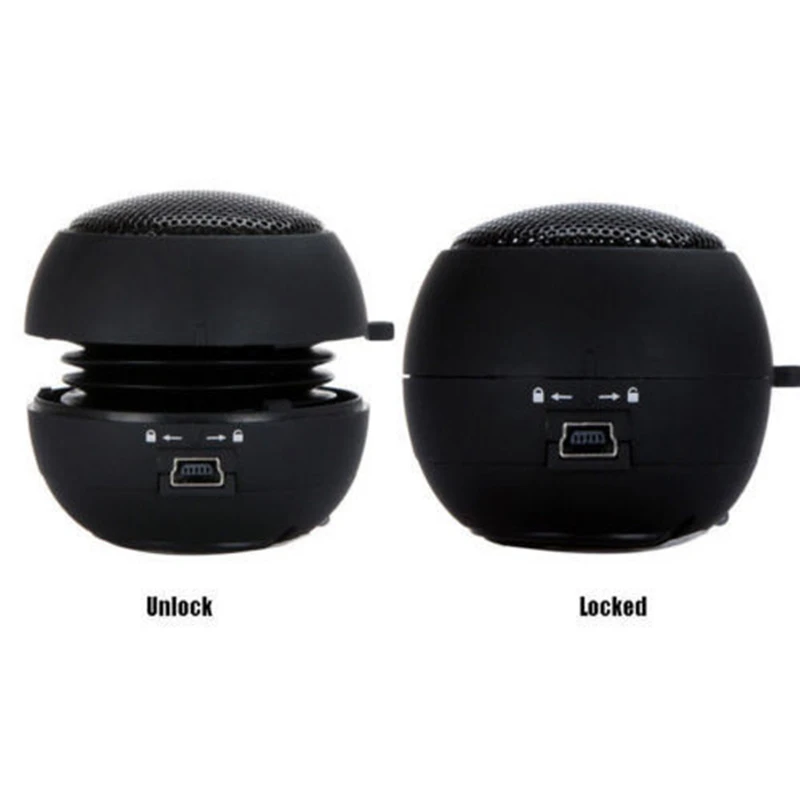 Steel Net Hamburger Burgers 3.5mm Mini Portable Speaker Loudspeaker Box with USB Charging Cable for Mobile Phone Tablet Laptop