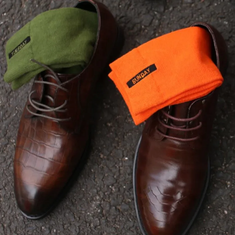 Фото Мужская одежда с вышивкой happy Solid Color, одна неделя, семь дней, забавные уличные хип-хоп Harajuku черные мужские модные хлопковые носки для скейтеров №5