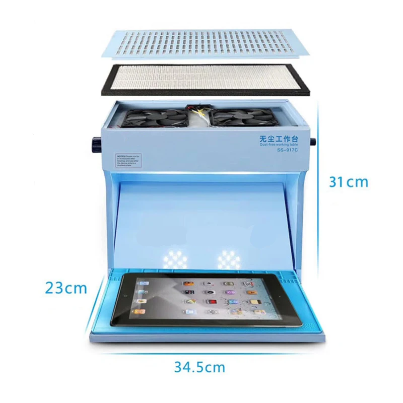 

Mini Dust Free Room Work Cleaning Table for Cellphone LCD Screen Repair Strong Dust Absorption Tools