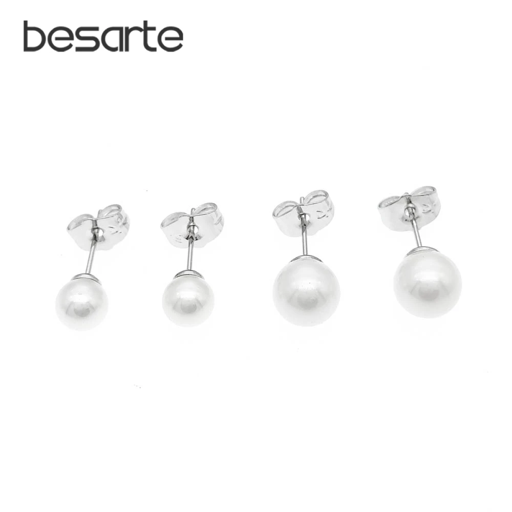 Женские серьги с белым жемчугом 8/5 мм|stud earrings|pearl earringswomen stud earrings |
