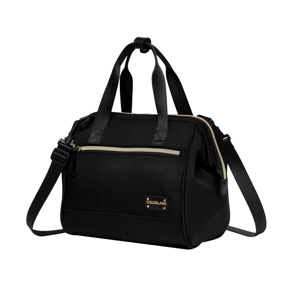 

Soft Fashion Multifunctional Portable Warmer Handbag Thermal Bags Lunch Tote Bag for Camping Road Trip Picnic (Black)