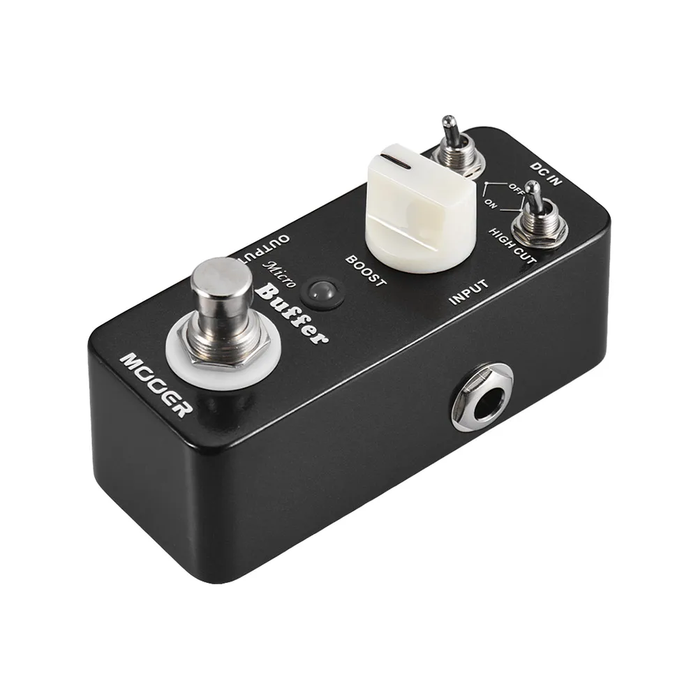 MOOER Micro Buffer Guitar Effect Pedal True Bypass Full Metal Shell оснащен переключателями High-Cut Low-Cut (140 Гц)