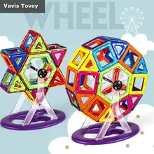 Vavis Tovey Triangle multi-shape assembling boy build development intelligence building block magnetic toy magnetic piece lok yee 6508 intelligence improving building block toy blue green yellow red