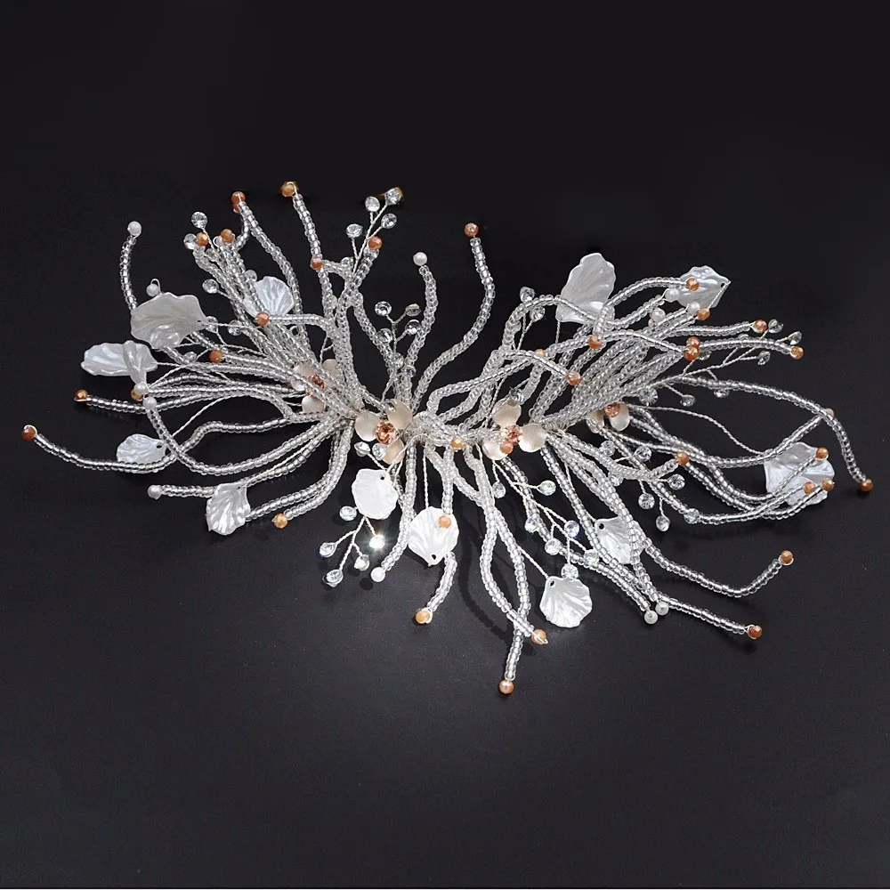 

New Fashion Luxury Crystal Bridal Tiaras Wedding Hair Accessories Silver Hair Clip Tiaras For Women Bride