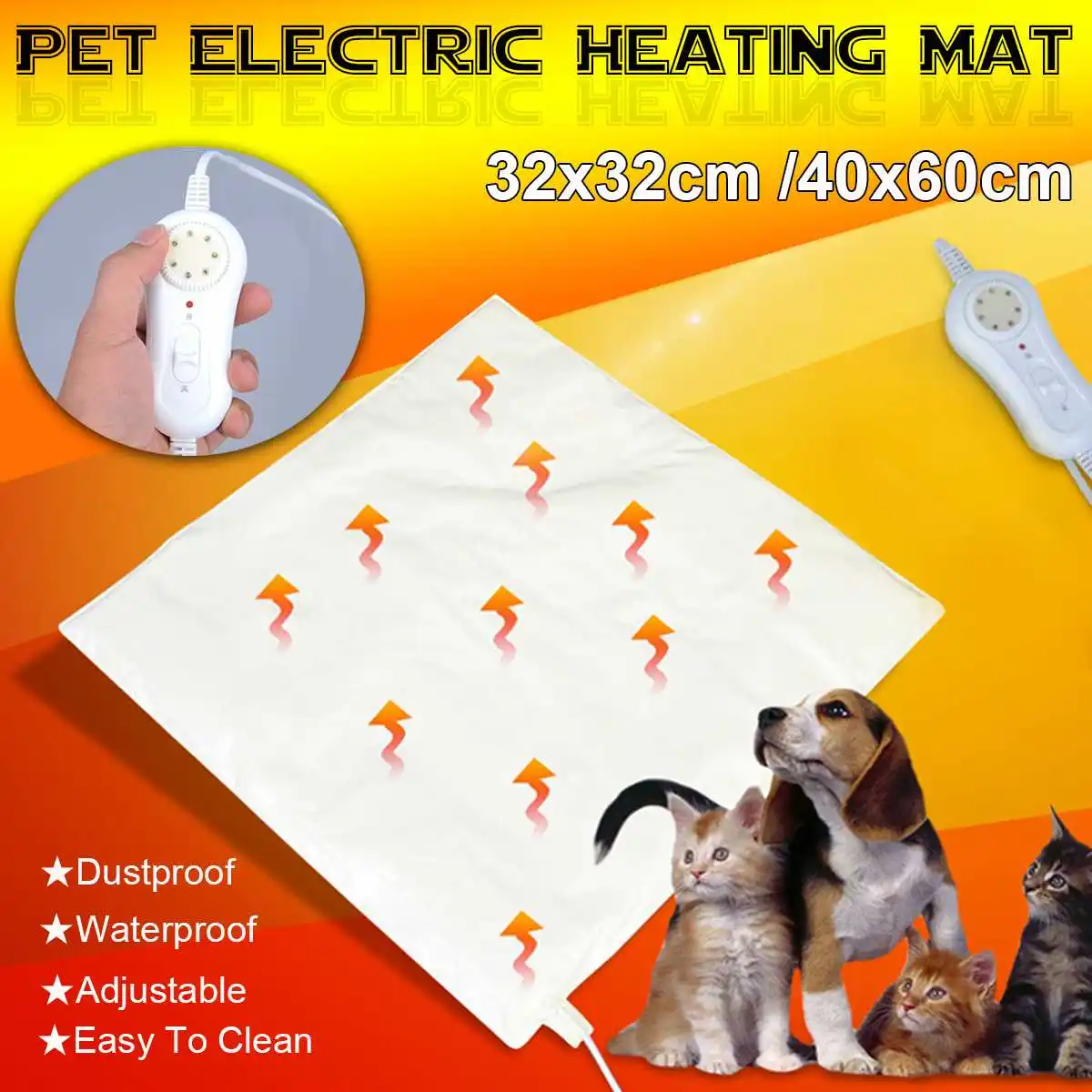 

2Sizes Heated Mat Cat Rest Blanket Waterproof Breathable Cushion Soft Warm Sleep Pad Mats Dog Home Appliances Accessories
