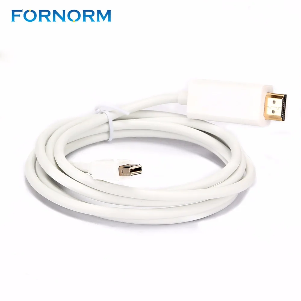 FORNORM 6 футов мини дисплейный порт для интерфейса Thunderbolt DP к HDMI Кабель адаптер Apple Mac