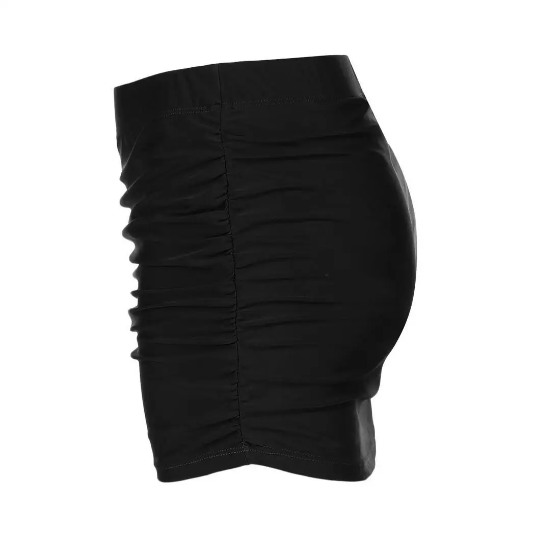 

Women Pleated Swimwear Solid Floral Swim Loose Summer Swimming Wear Above Knee Skirt Swimwear Solid,