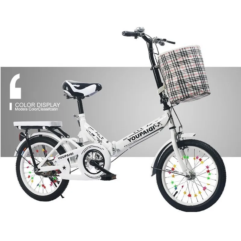 Flash Deal Supply Children Fold Vehicle Bicycle Student Vehicle Outdoors Out Driving Wagon Belt Bicycle Basket Amount Large Excellent 3