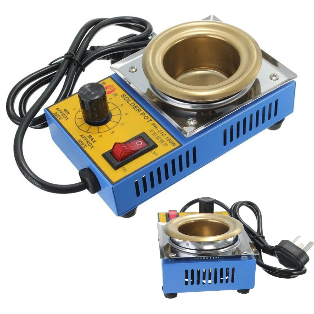 

1PC 220V 150W Solder Pot Soldering Desoldering Bath Stainless Steel Plate