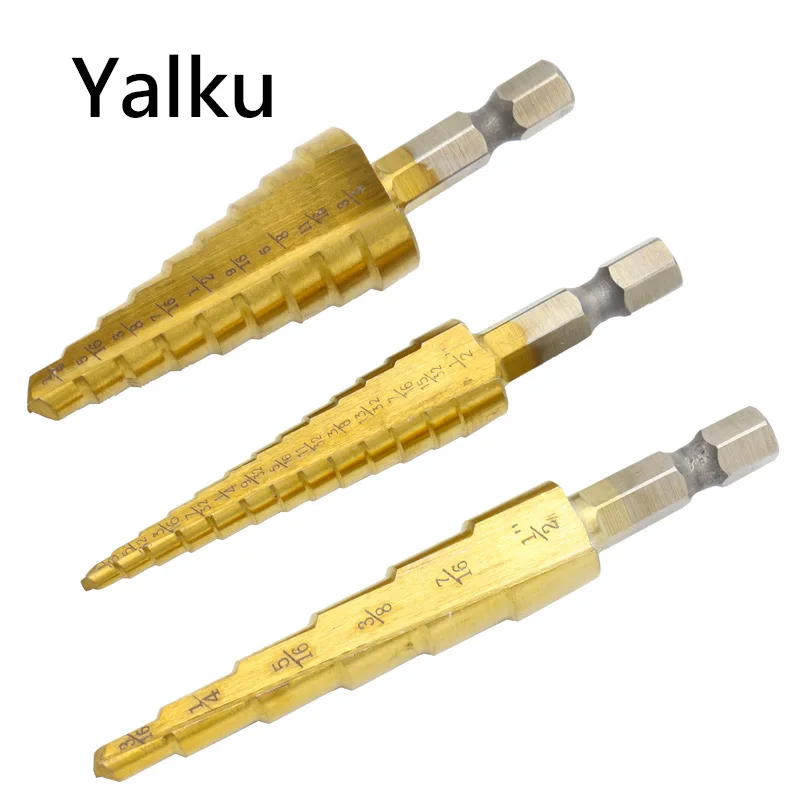 Step Drill Bit for Metal High Speed Steel Woodworking Wood Drilling