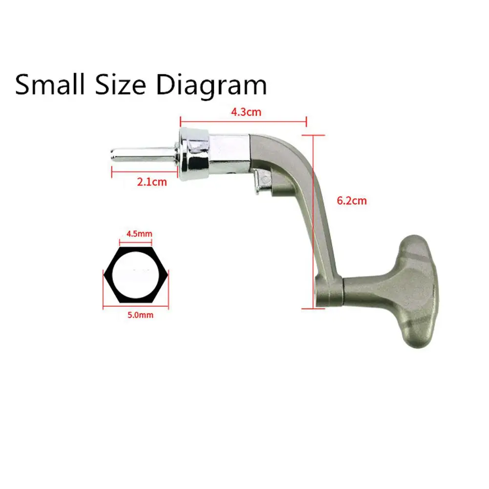 1 шт. металлическая спиннинговая катушка ручка Рыболовная катушка Замена складной коромысло рукоятка Замена случайный цвет
