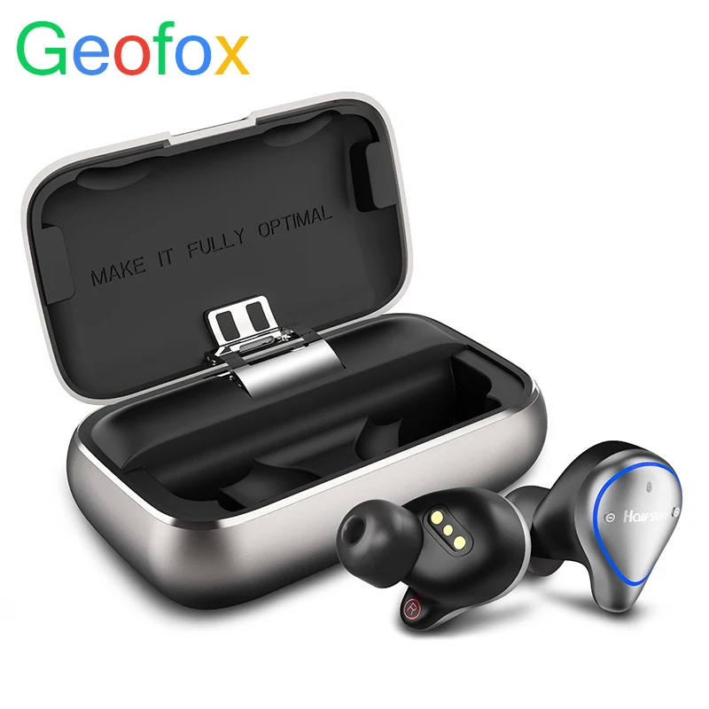 Bluetooth 5 0 Беспроводной наушники geofox T8 вкладыши TWS с Водонепроницаемый IPX7 стерео HIFI