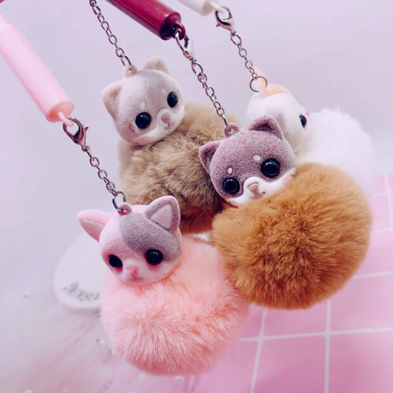 

Kawaii Stuffed Cats Gel Pen Cute Plush Pendant Neutral Pens For Writing Girls Gifts Novelty Stationery School Office Supplies