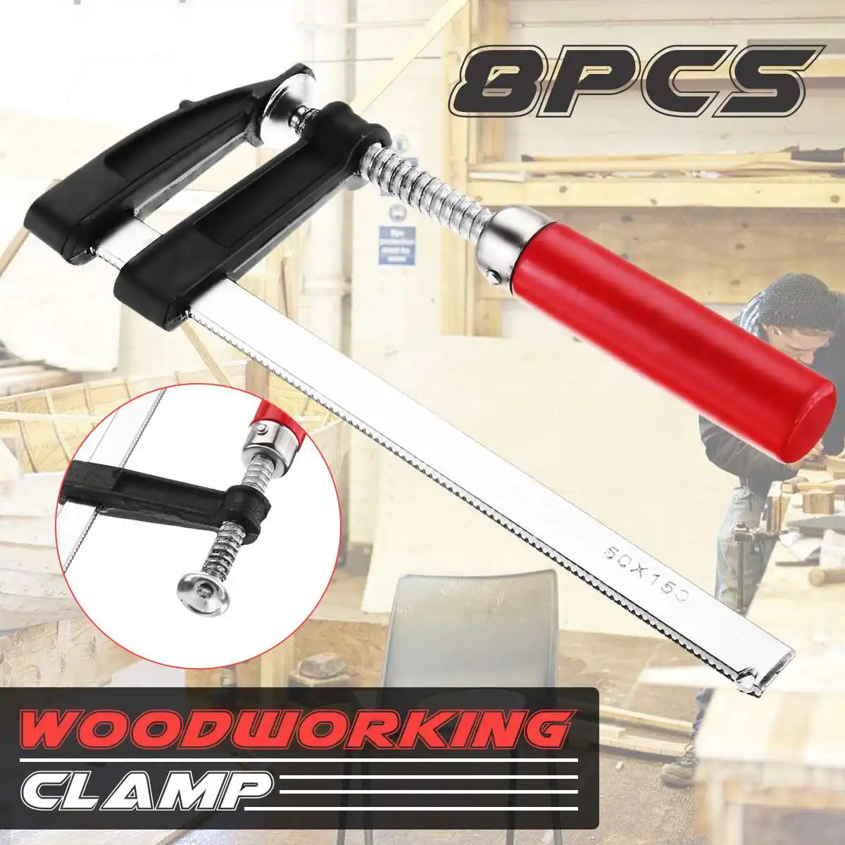 8X F Clamp Building Profile Heavy Woodworking Hand Tool Wood 3 Size