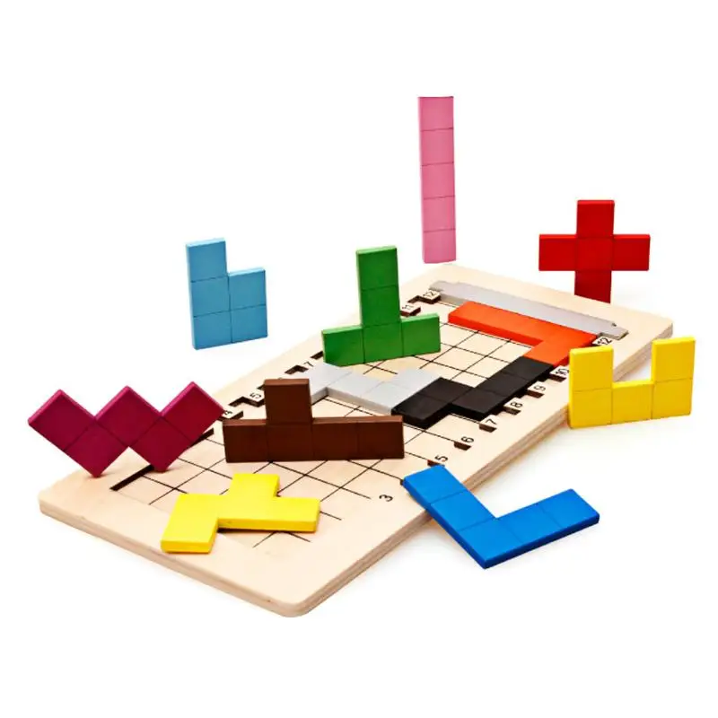 Дети деревянные головоломки пазл детские игрушки 3D DIY доска соответствия часы на веревочке геометрические формы головоломки изучение