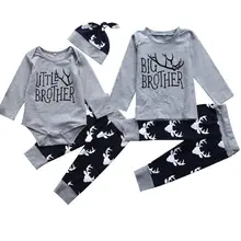 Pudcoco/комплект для мальчиков; американский запас; комбинезон для маленьких детей; футболка; топ; одинаковые комплекты