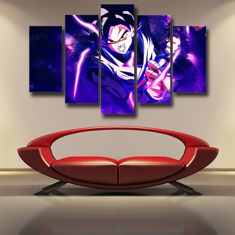 Dragon Ball Z Wall Art Poster Modular Canvas Purple HD Prints Paintings