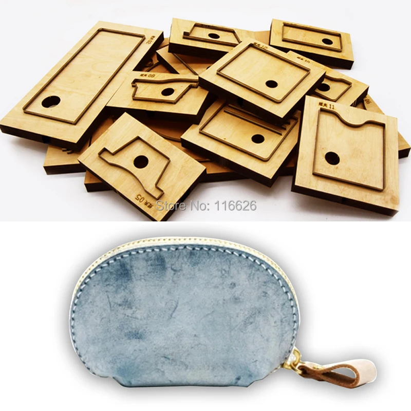 

DIY leather craft zipper coin bag die cutting knife mould hand machine punch tool template