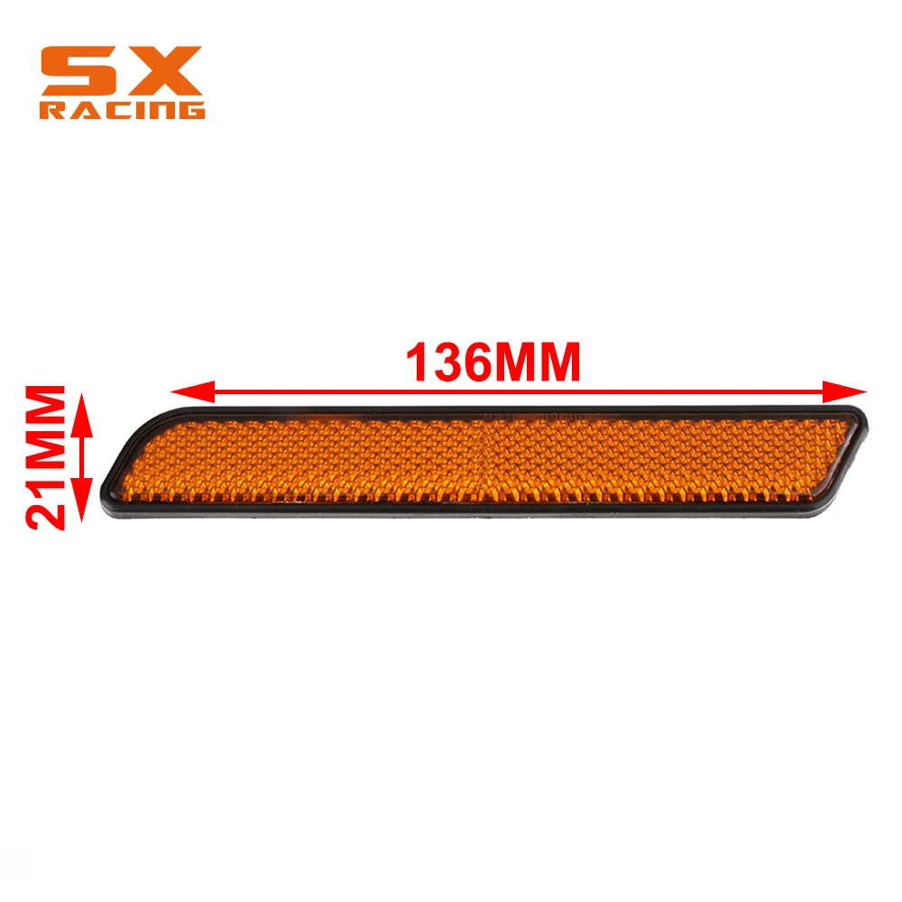 Мотоцикл 136*21 мм передний вилочный отражатель Нижние ножки ползунок Предупреждение для Harley Dyna Softail Sportster 883 1200 Fatboy